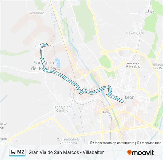M2 Bus Line Map