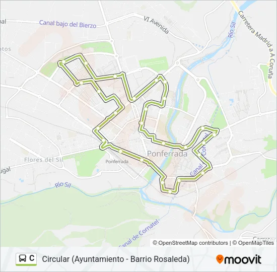 C Bus Line Map