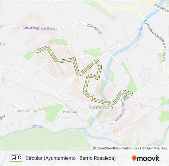 C Bus Line Map