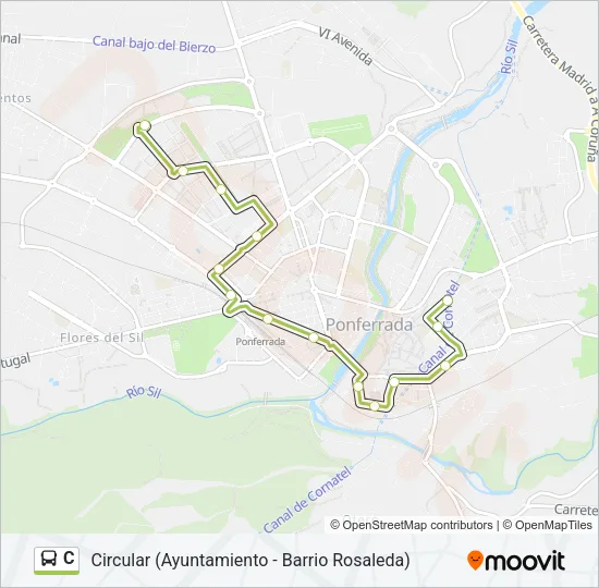 C Bus Line Map