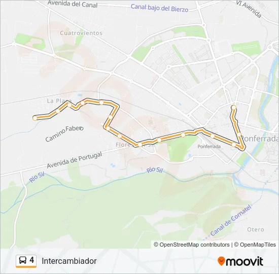4 Bus Line Map