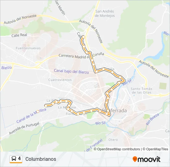 4 Bus Line Map