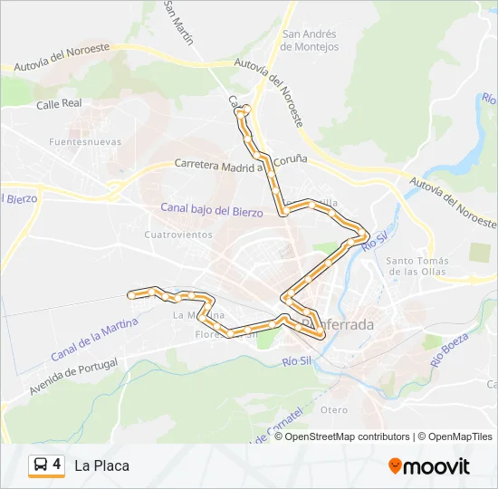 4 Bus Line Map