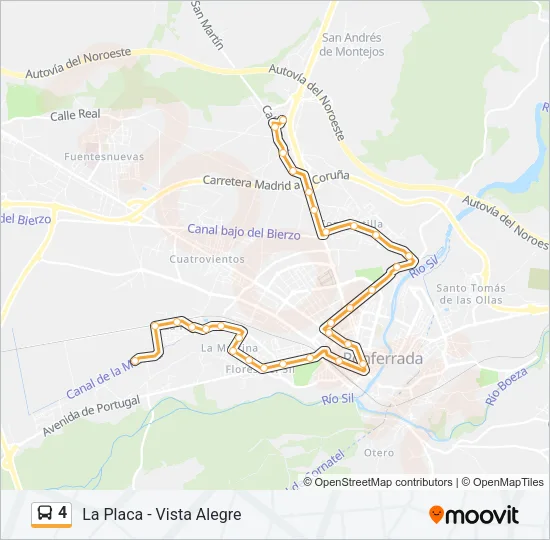 4 Bus Line Map