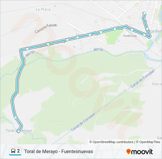 2 Bus Line Map
