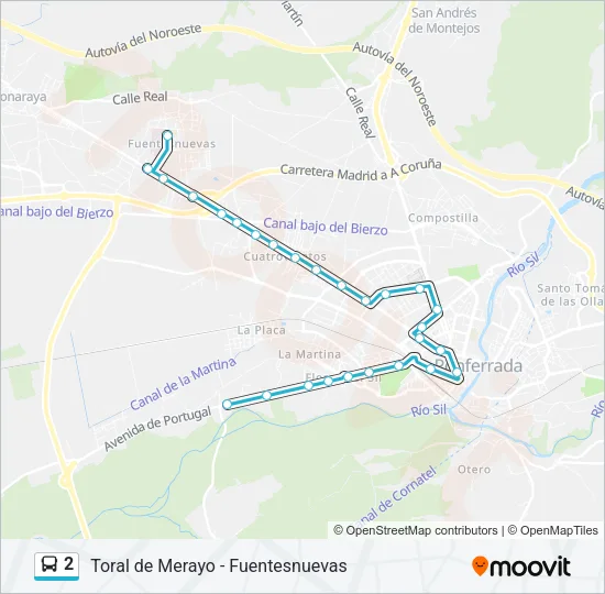 2 Bus Line Map