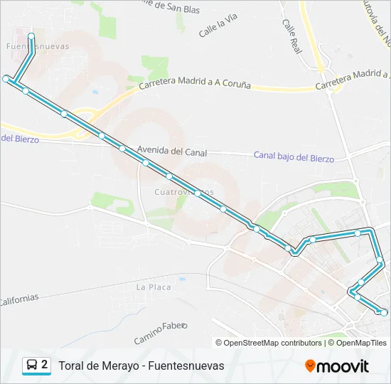 2 Bus Line Map