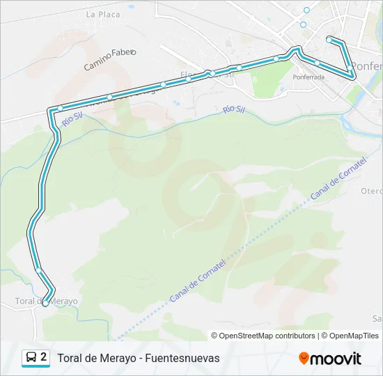 2 Bus Line Map