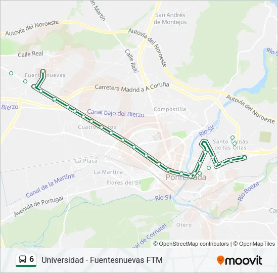 6 Bus Line Map