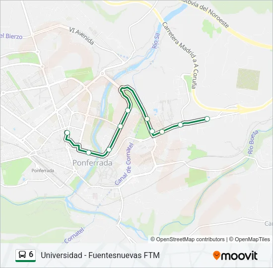 6 Bus Line Map