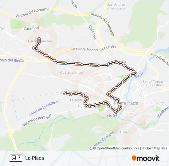 7 Bus Line Map
