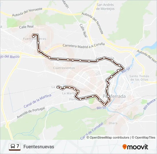 7 Bus Line Map