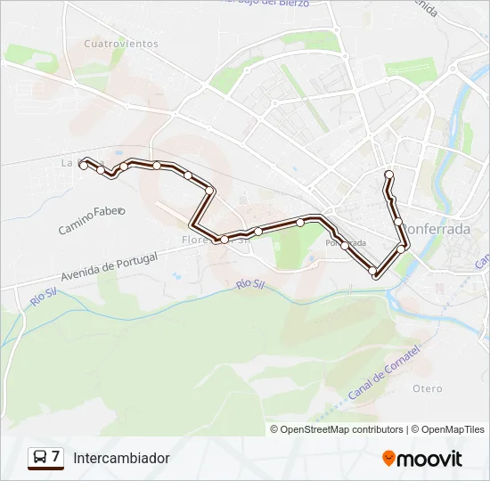 7 Bus Line Map