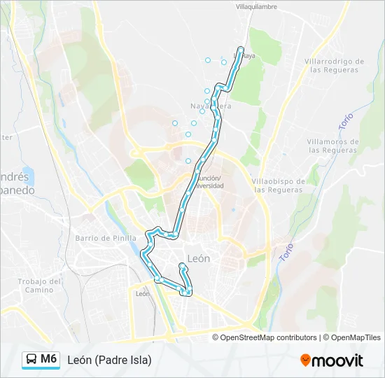 M6 Bus Line Map
