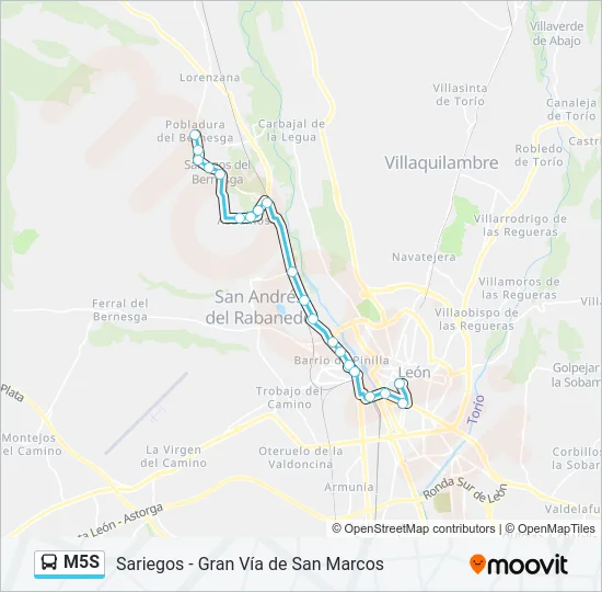 M5S Bus Line Map