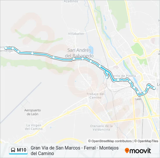 M10 Bus Line Map