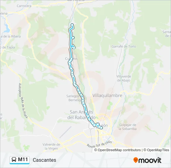 M11 Bus Line Map