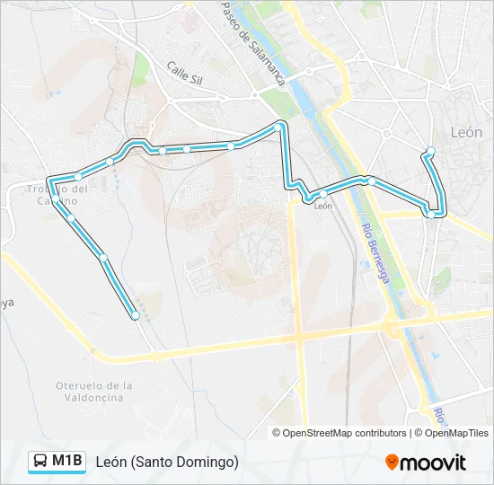 M1B Bus Line Map