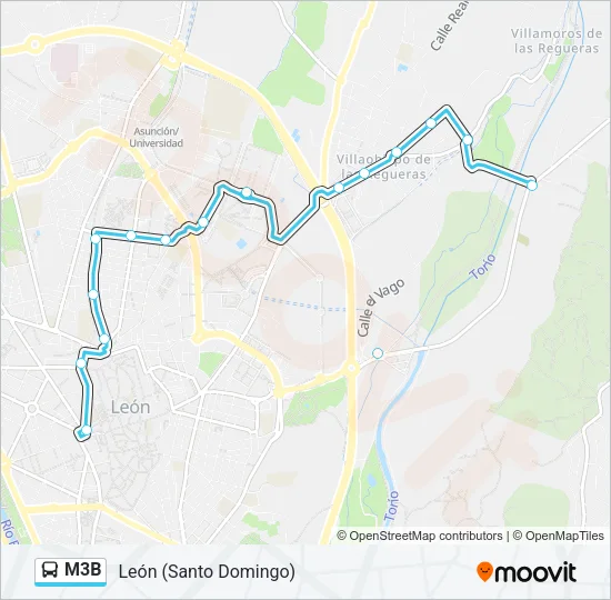 M3B Bus Line Map
