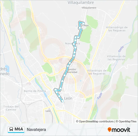 M6A Bus Line Map