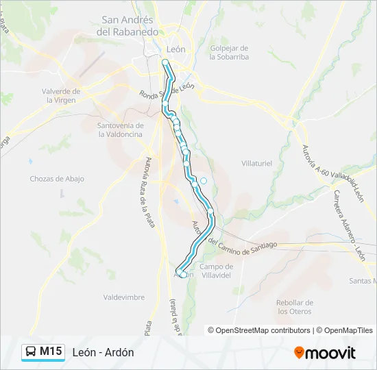 M15 Bus Line Map