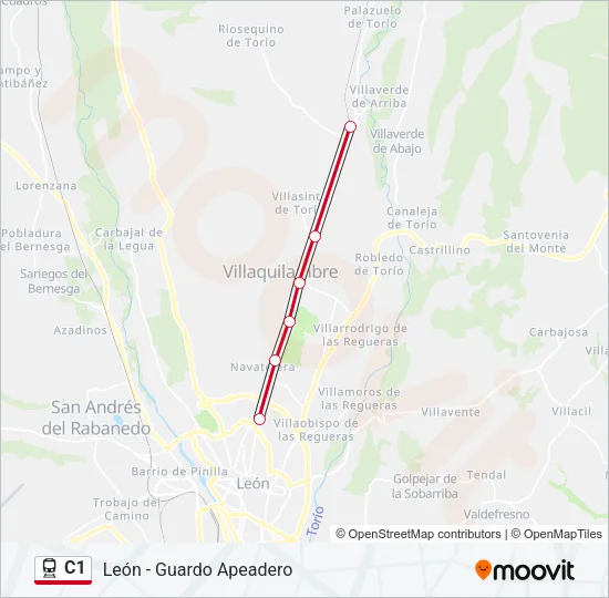 C1 Train Line Map