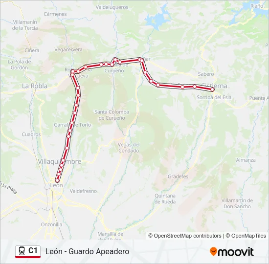 C1 Train Line Map
