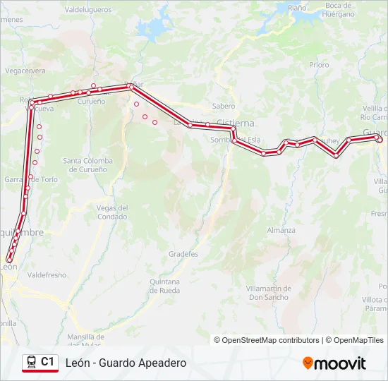 C1 Train Line Map