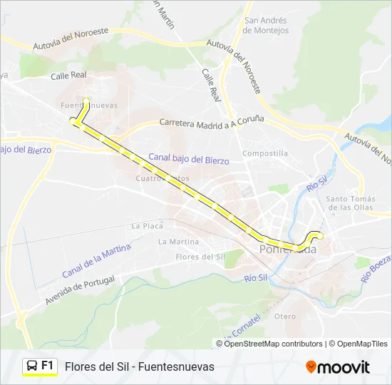 F1 Bus Line Map