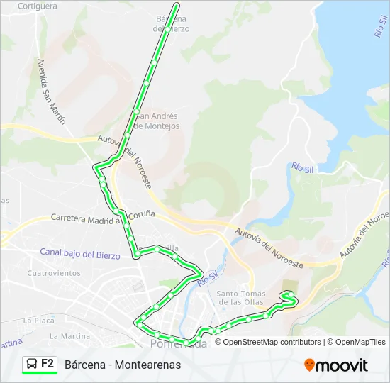 F2 Bus Line Map