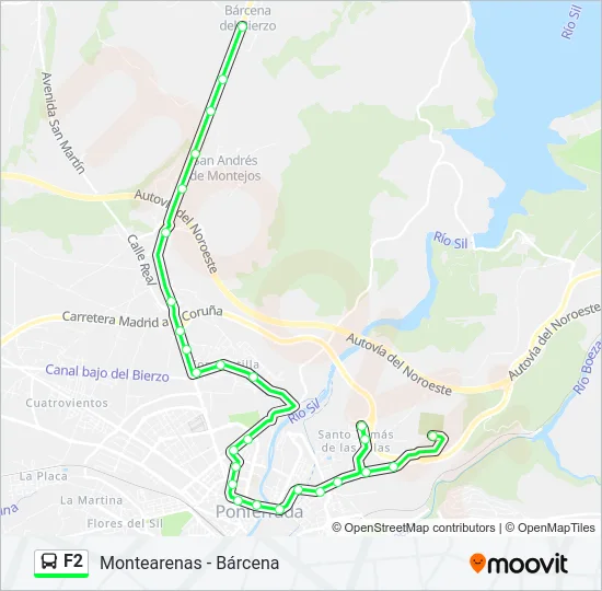F2 Bus Line Map