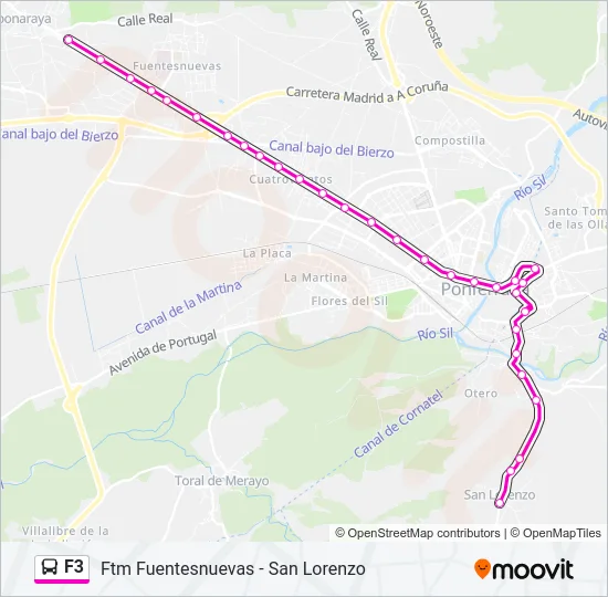 F3 Bus Line Map