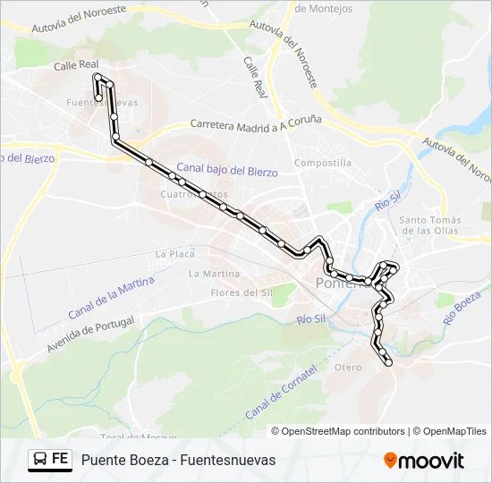 FE Bus Line Map