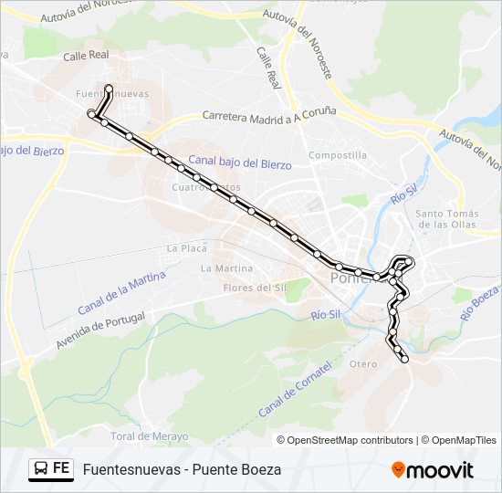 Mapa de FE de autobús