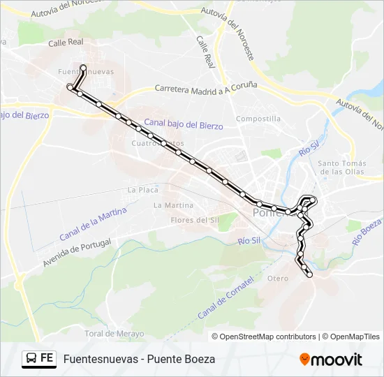 FE Bus Line Map