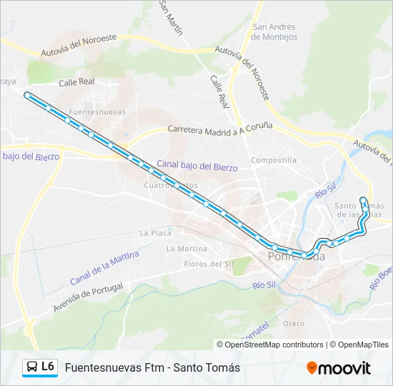 L6 Bus Line Map