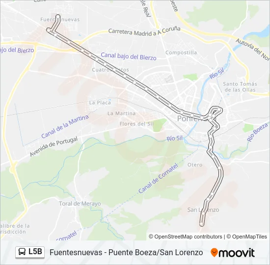 L5B Bus Line Map