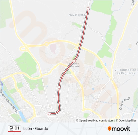 Mapa de C1 de tren