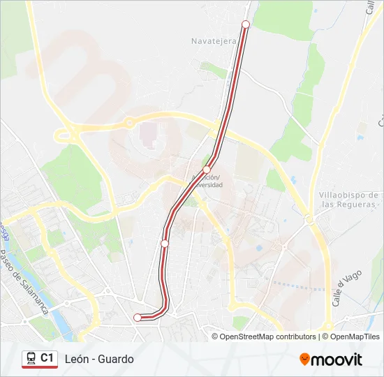C1 Train Line Map
