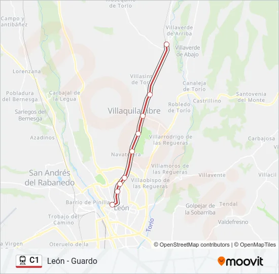 C1 Train Line Map
