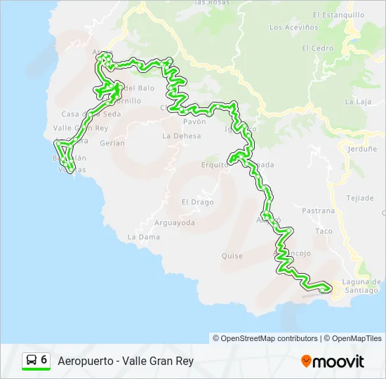 6 Bus Line Map