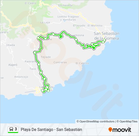 Mapa de 3 de autobús