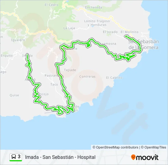 3 Bus Line Map