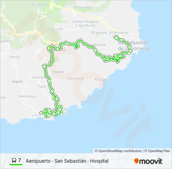 7 Bus Line Map
