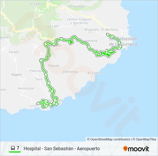 7 Bus Line Map