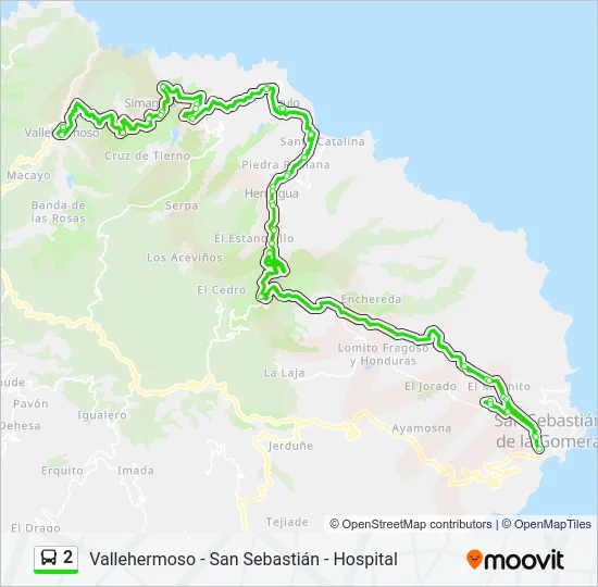 2 Bus Line Map