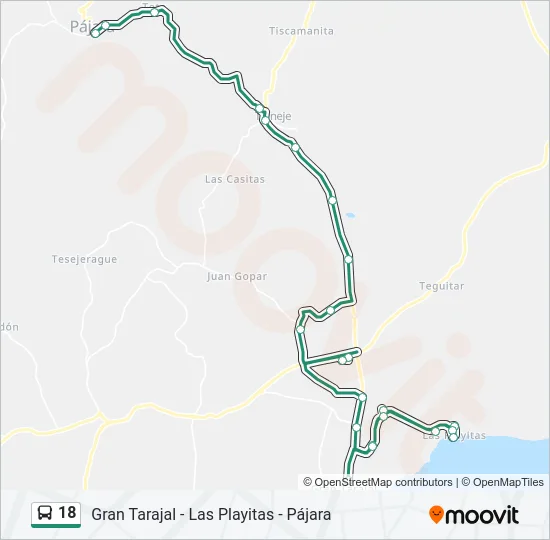 18 Bus Line Map