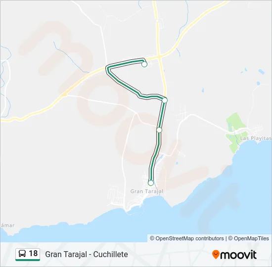 18 Bus Line Map