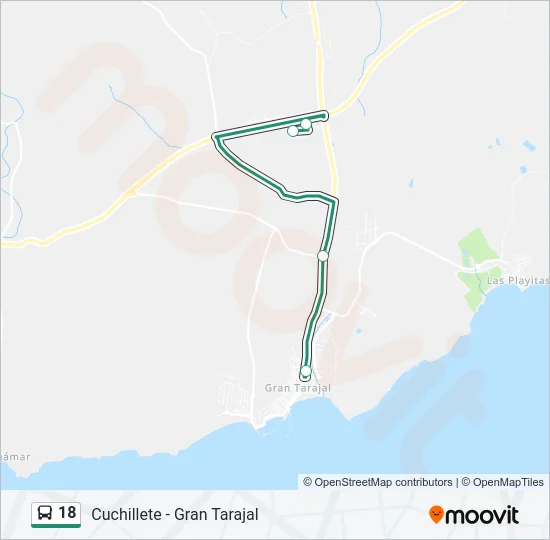 18 Bus Line Map