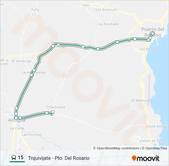 15 Bus Line Map
